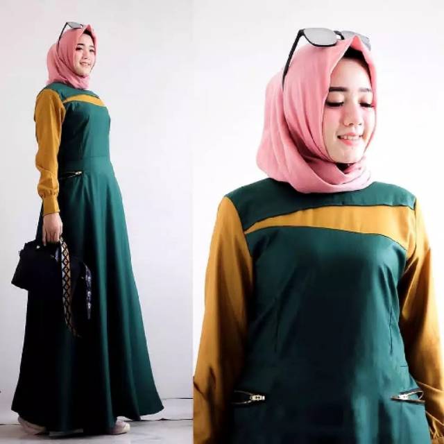 Oliver maxi baju gamis pakaian wanita dress fashion muslim