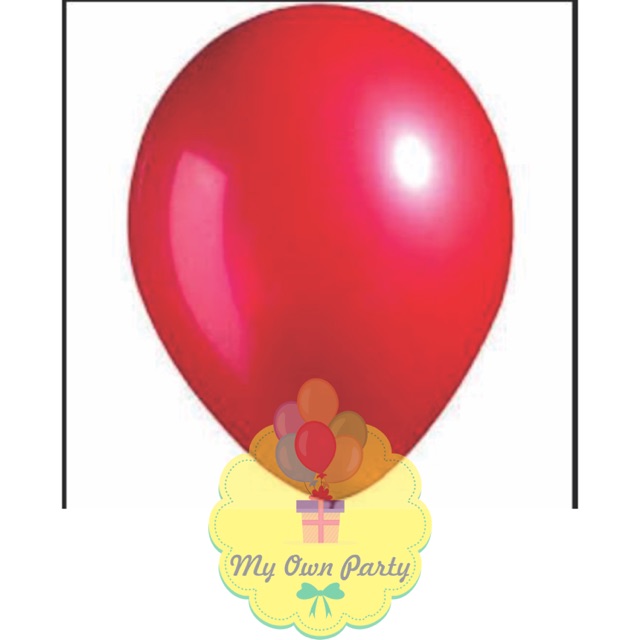 Balon Metalik Merah / Balon Latex Merah