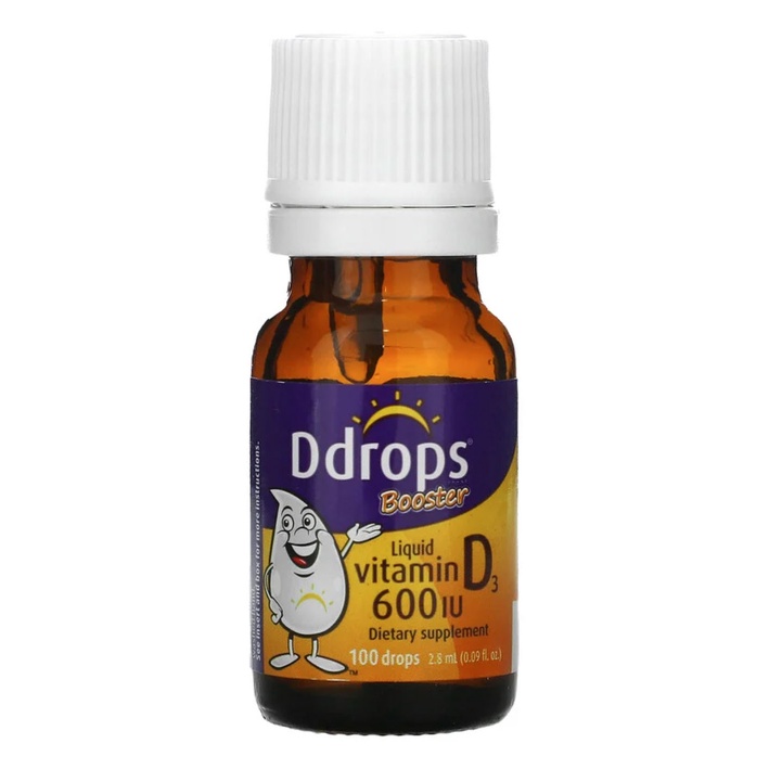 Ddrops Booster Vitamin D3 Liquid 600IU 2.8ml Vit D3 Imun Sehat ORI USA