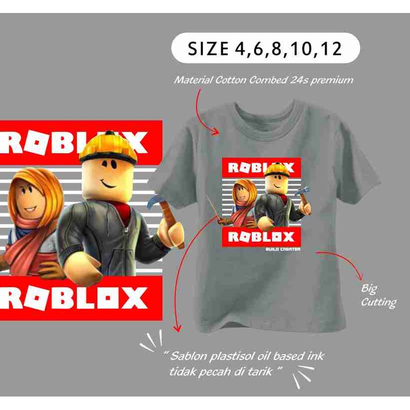 Ammigoz Kaos Anak Roblox-Dark Grey