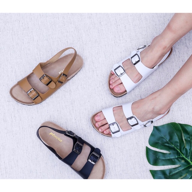 Sandal Flat Wanita Footbed JENIA