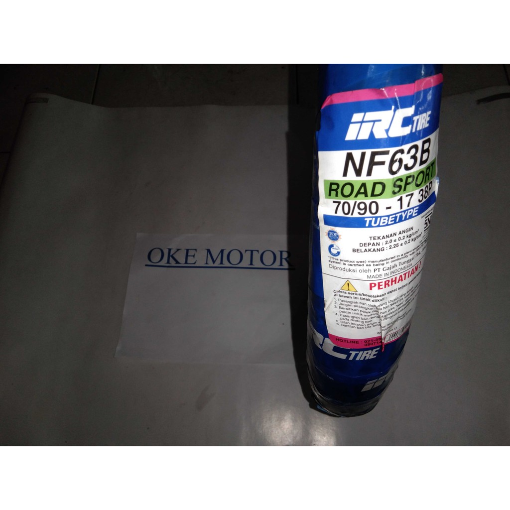 ban luar motor IRC nf63b 70/90-17 tubetype