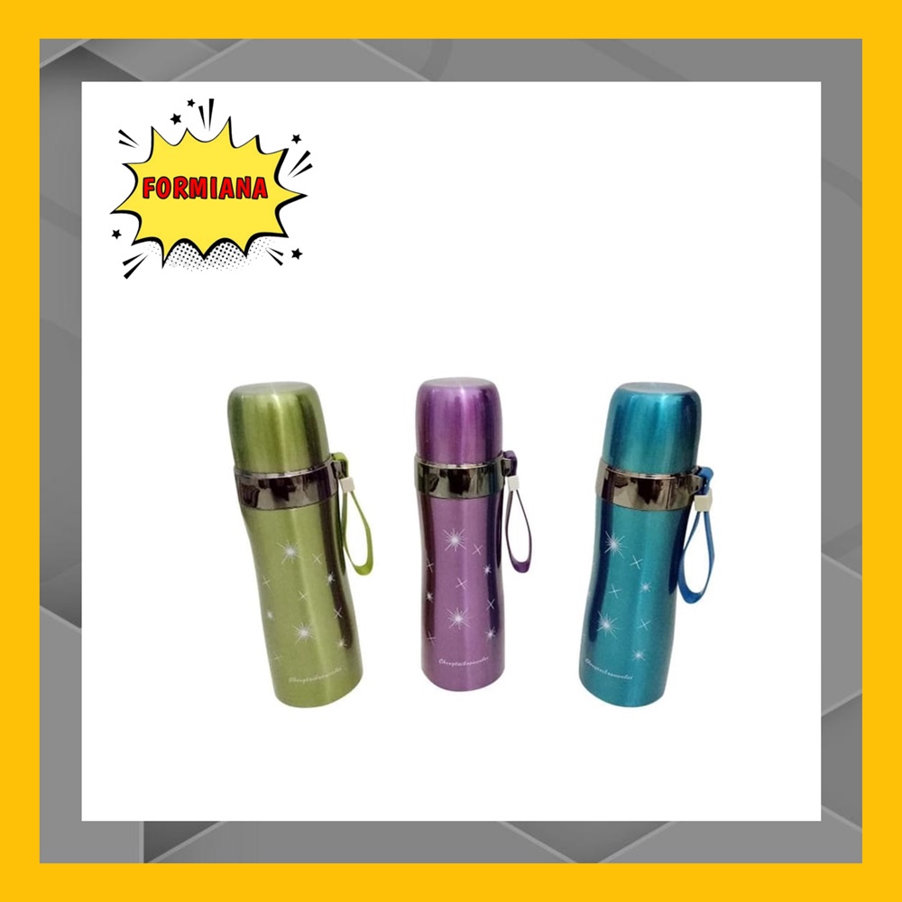 FM - Botol Minum Thermos Vacuum Flask 500 ml Stainless Metalik