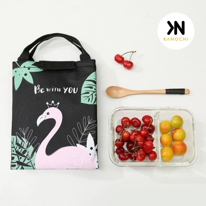 Lunch Box Cooler Bag Tas Bekal Kantor Sekolah Anak Fun Dewasa Flamingo