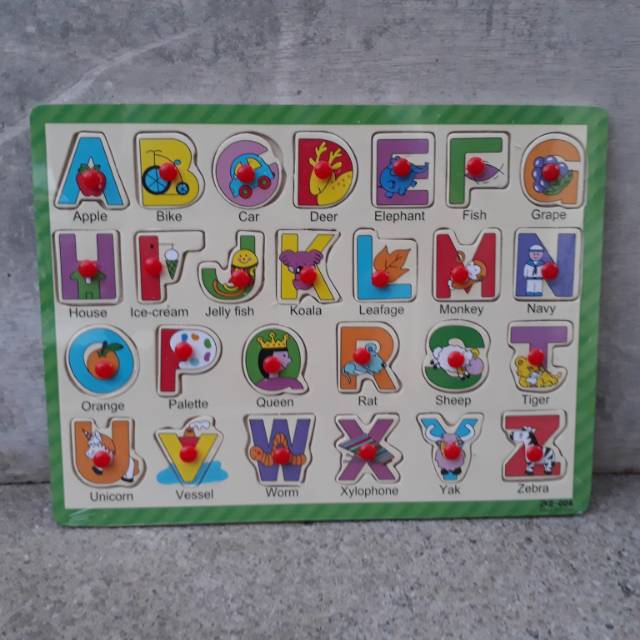 MAINAN PUZZLE KNOB HURUF ALFABET LATIN EDUKADI - GAME EDUKATIF ANAK