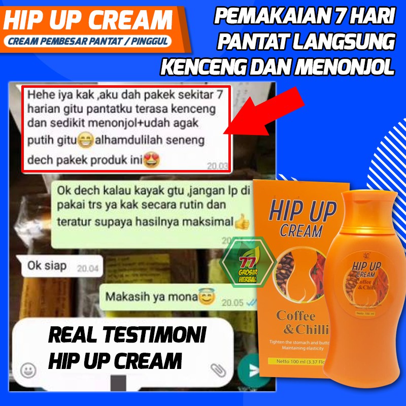 Pembesar Bokong Wanita Permanen HIP UP CREAM Pembesar Pantat / Bokong Ampuh Original BPOM By SYB