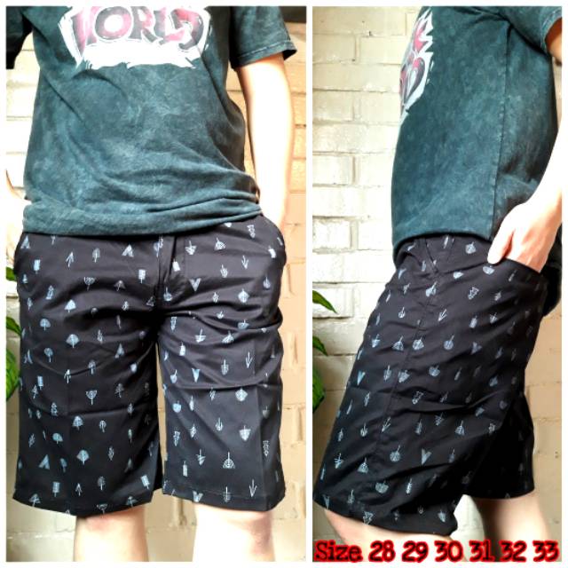 Celana pendek distro pria motif terlaris uk 28/33