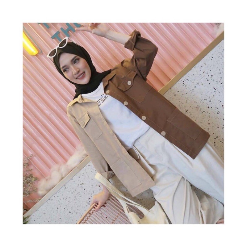 Binggo Combi Moka Jaket Parka Combie Wanita Murah