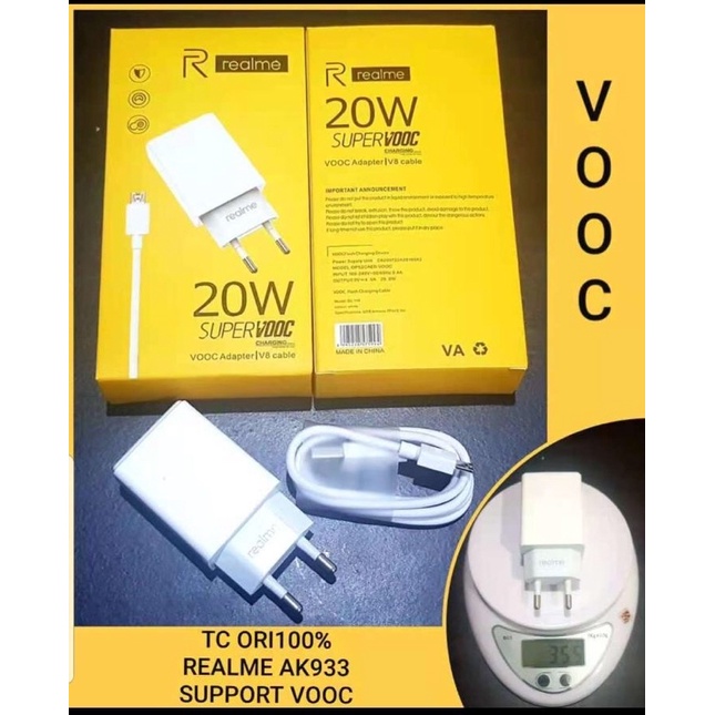 CHARGER REALME 10W. 20W MICRO/TYPE-C 2A SUPER VOOC