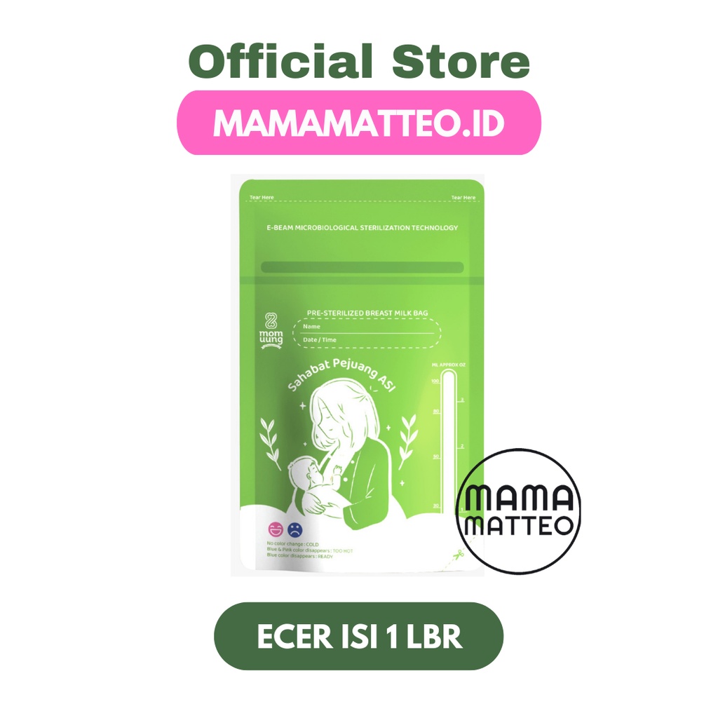 [ECER] MOM UUNG Kantong ASI MOMUUNG Asi Bag / Breastmilk Storage 100ml 1 LEMBAR / MOM UUNG BANDUNG