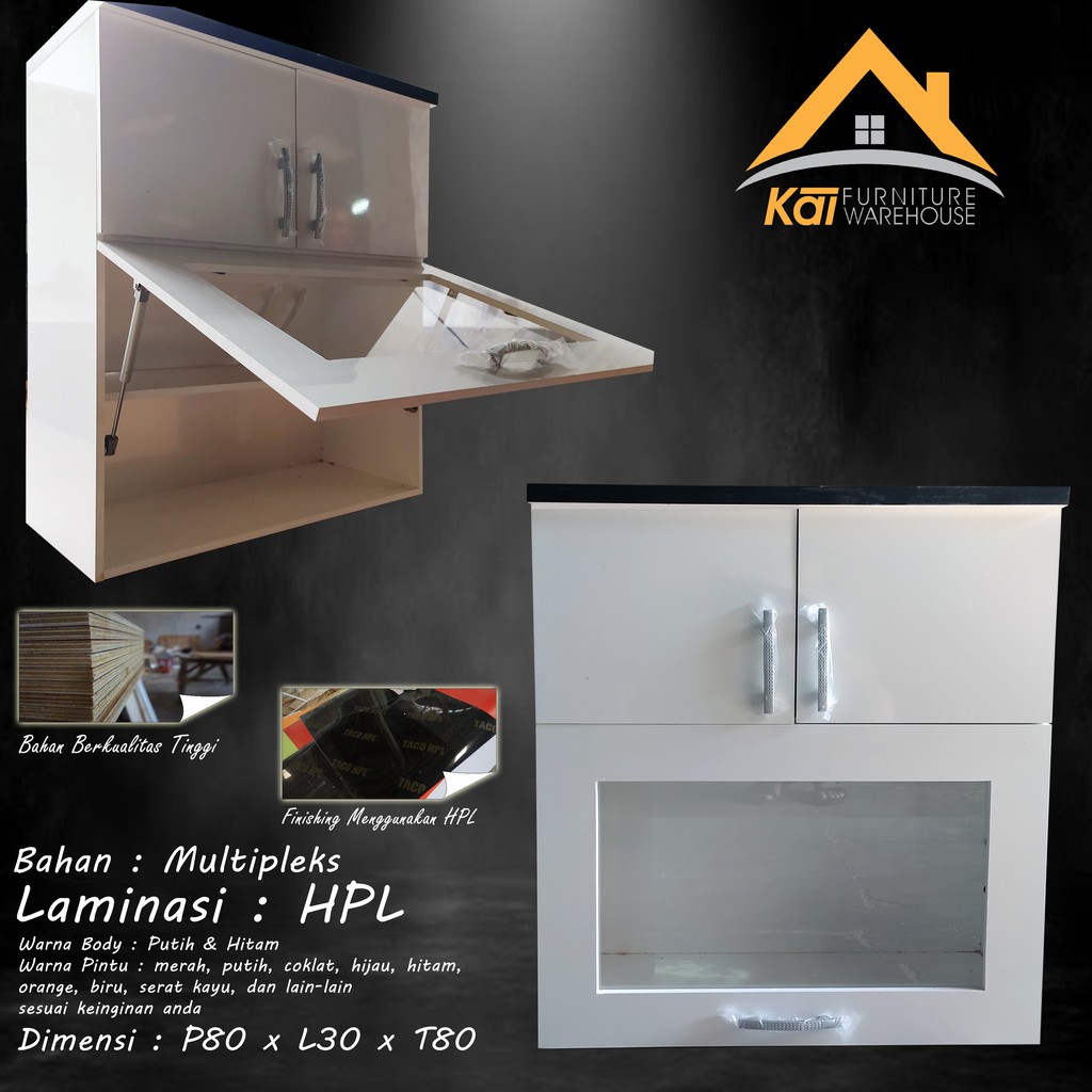 Kitchen set Lemari  Dapur  Atas Lemari  gantung 2 Pintu 