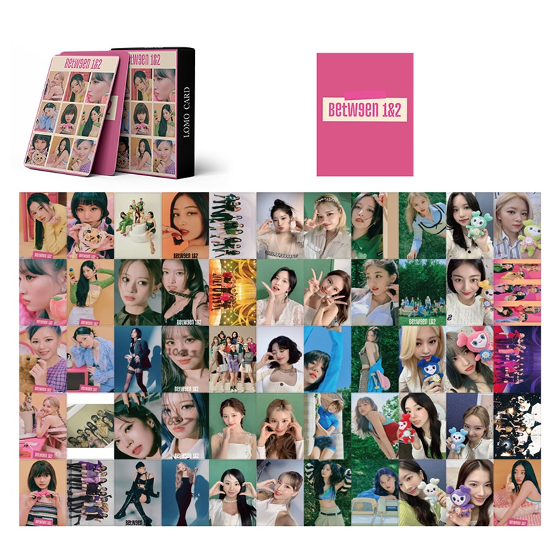 55pcs / Kotak Kartu Foto Album TWICE BETWEEN 1 &amp; 2