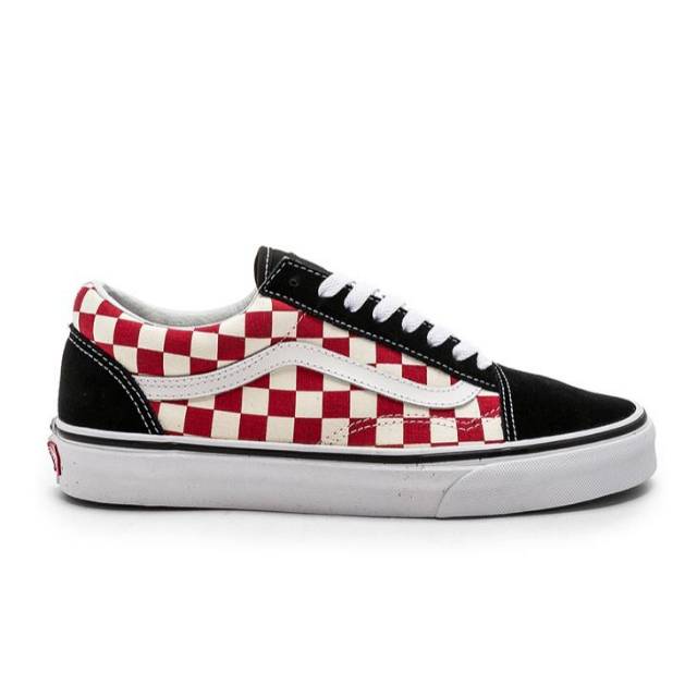 Vans Old Skool Checkerboard Black Red