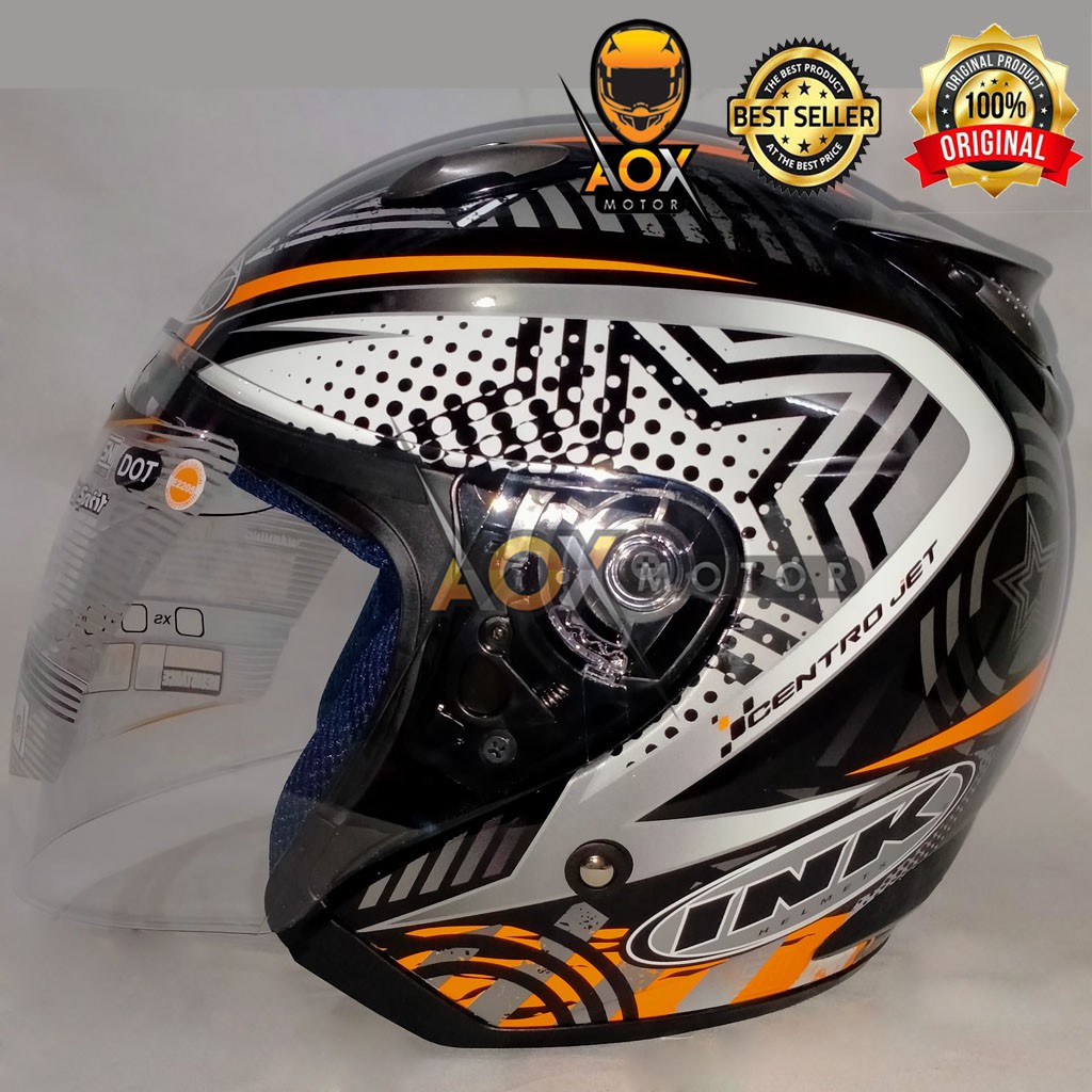 Helm ORIGINAL INK CENTRO JET Motif #3 Half Face (Ongkir 2 kg)