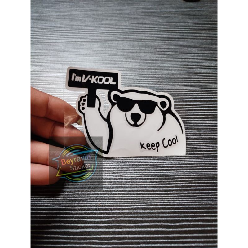 Stiker Mobil Sticker Im VKool Beruang VKool V-Kool Bear bkn Llumar