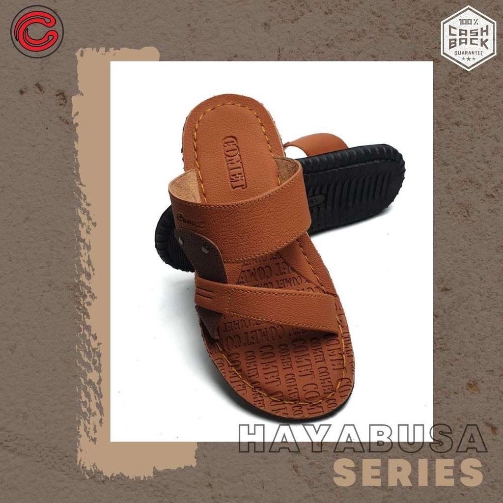 Sandal Pria COMET - Sandal Kulit Pria Asli, Sandal Kulit Asli Pria Bermerek, Sendal Kulit, Sendal Pr