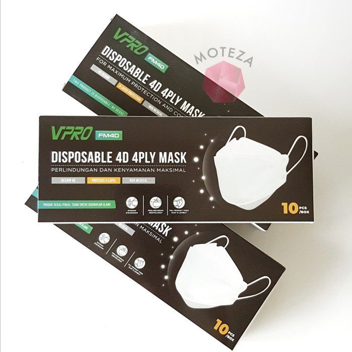 Masker Medis Disposable Face Mask 4 ply 4D model Convex Evo Premium