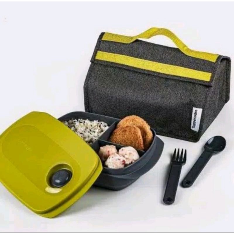 Byo set/byo tupperware/bring your own set hijau/tempat makan bersekat/tempat bekal