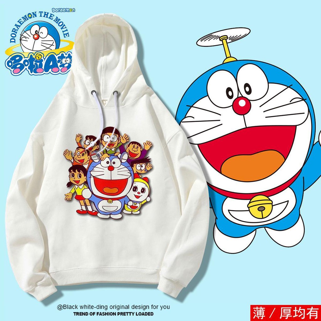 Jaket Lengan Panjang Motif Kartun Doraemon Warna Biru Untuk Anak Dewasa Shopee Indonesia