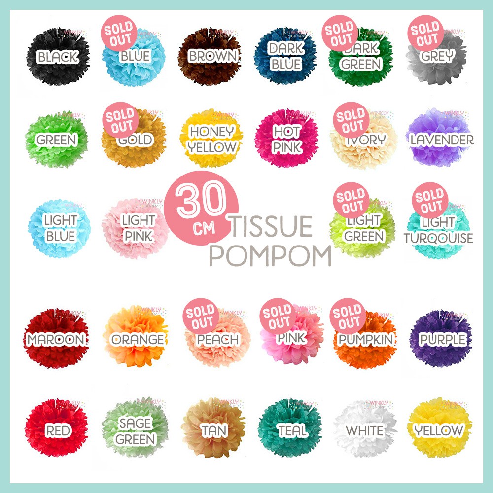 

30cm Paper Pompom / Pom Kertas 12inch