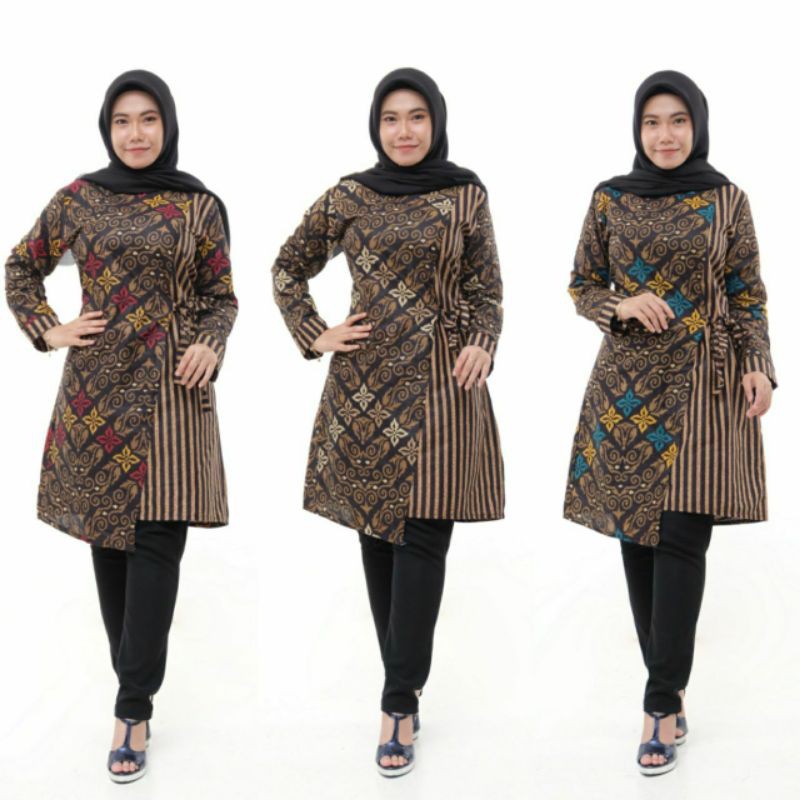 Cuci Gudang Bisa (cod) Tunik Batik Coklat / Halus / Fashionable / Asli Pekalongan wL1ZMlcykLXe0