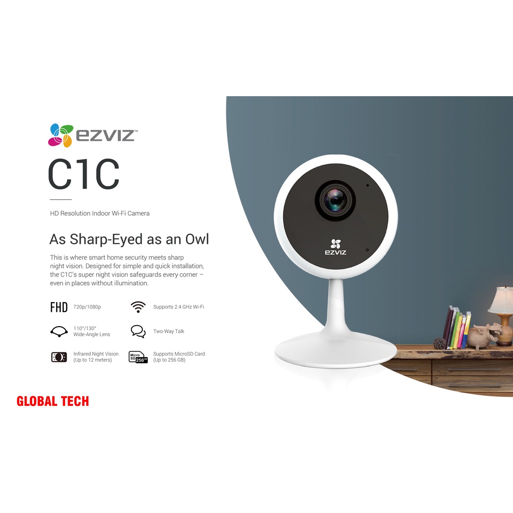 EZVIZ C1C-B CAMERA CCTV WIFI 2MP WIRELESS IP CAMERA HD 1080P