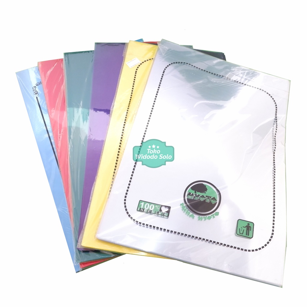 

1 PACK (ISI 100) Mika Jilid Folio Warna Warni Cover Sampul F4