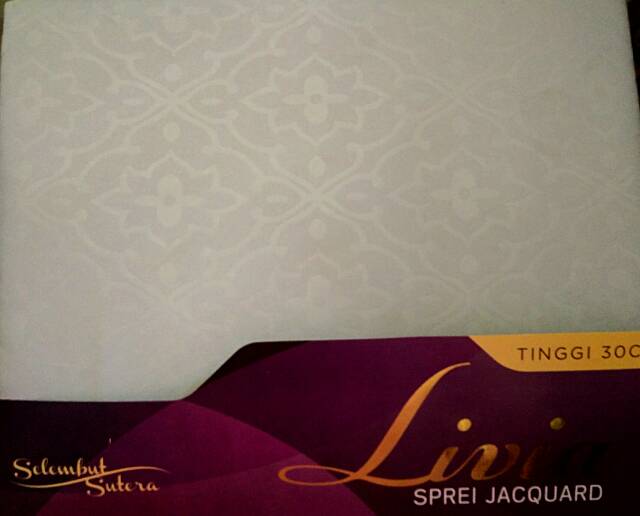 180x200 tinggi 30 cm Sprei LIVIA Bahan Jackguard dgn Teknologi Emboss 3D