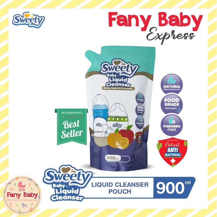 SWEETY BABY LIQUID CLEANSER BOTTLE NIPPLE (ALL UKURAN)