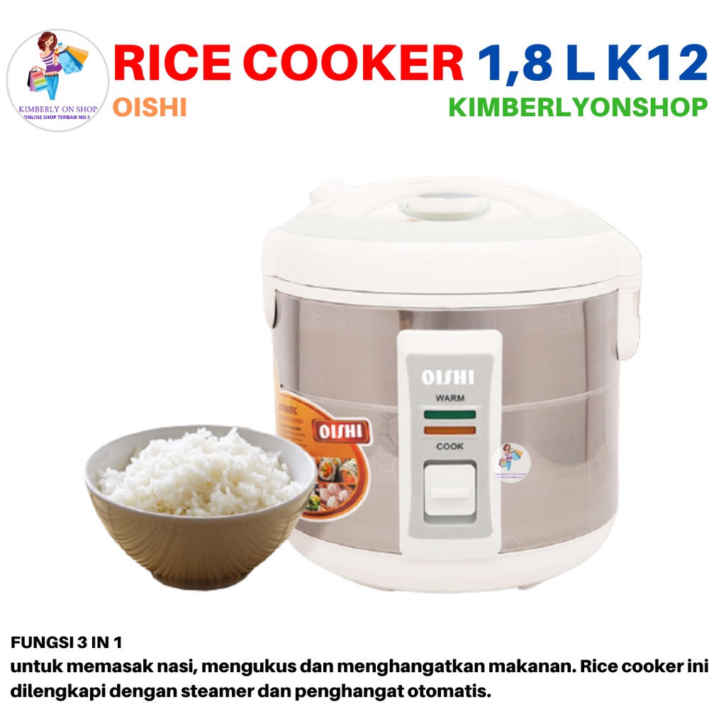 Rice Cooker Magic Com 1,8 Liter Oishi K12 Penanak Nasi