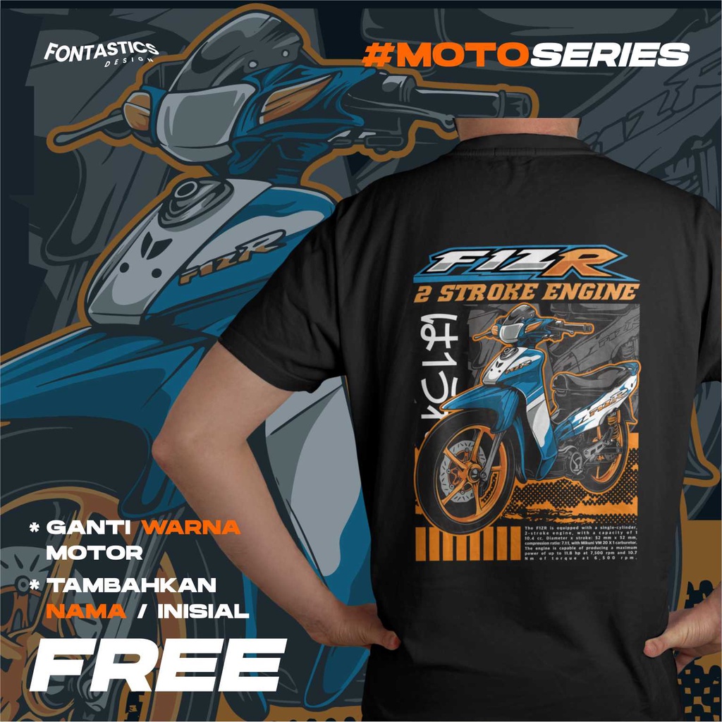 KAOS YAMAHA F1ZR 125CC MODIFIKASI 2 TAK MOTOR 2-STROKE UNDERBONE YAMAHA BISA CUSTOM NAMA KAOS KOMUNI
