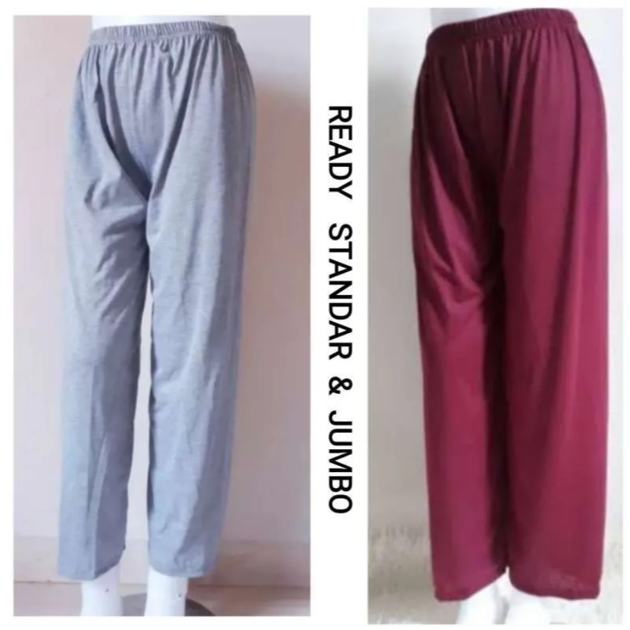 Celana Legging Panjang Kaos Polos Standar M L XL Jumbo Highwaist / Celamis Model Kulot / Celana Wanita