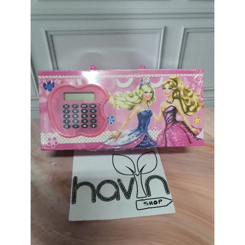 kotak pensil KODE PASSWORD ada KALKULATOR/PENCIL CASE KODE CALCULATOR-BARBIE