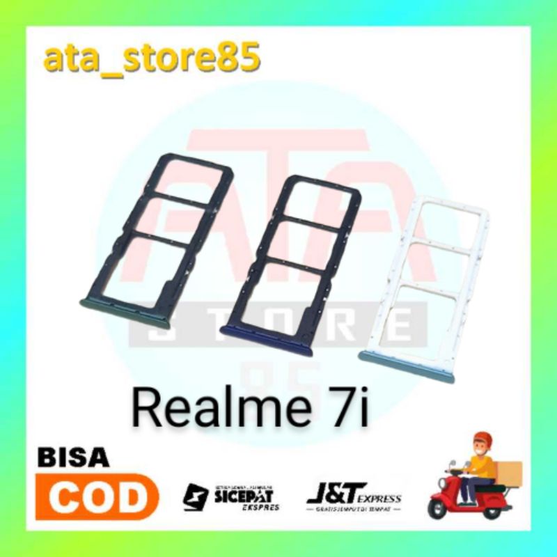 Simtray SimLock Slot Sim Tempat Kartu Realme 7i / Realme C17 Original