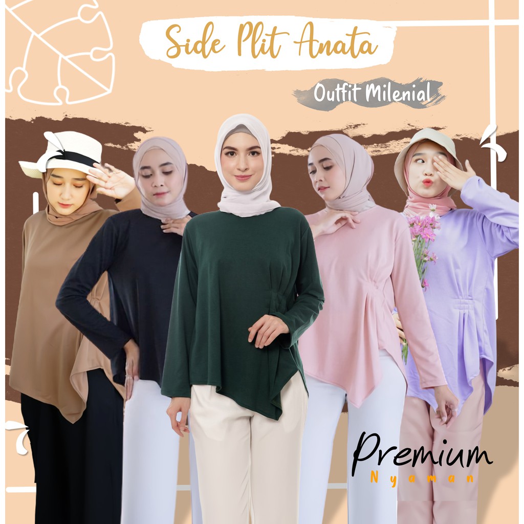 Atasan Blouse Wanita Premium Baju Remaja Outfit Cewek Korea Kekinian Terbaru Murah Original Jumbo