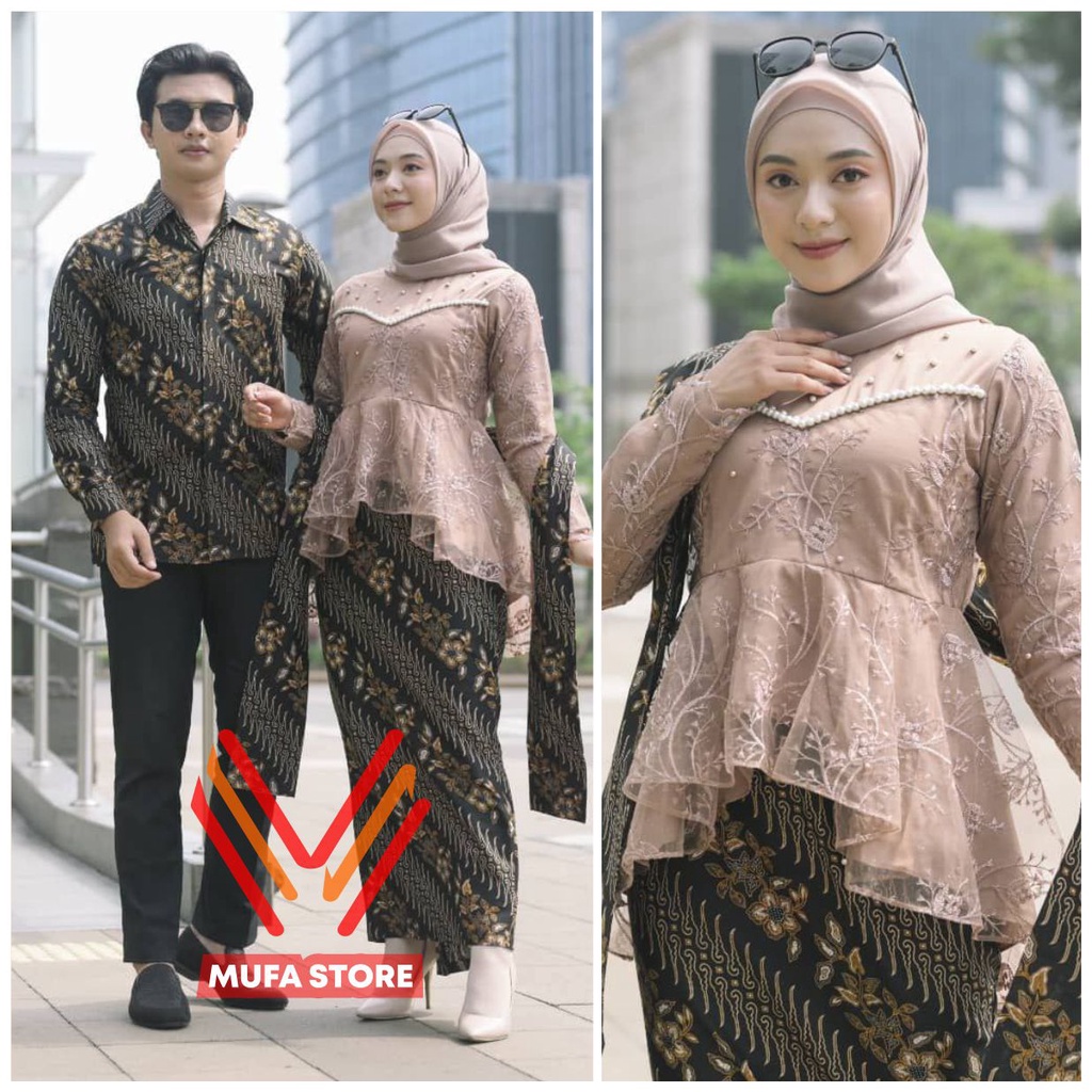 Batik Couple Kebaya Modern Kebaya Wisuda Tunangan Lamaran Baju Kondangan Terbaru 2022