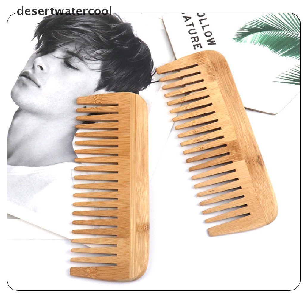 Sisir Rambut Keriting Anti Statis Bahan Bambu Untuk Salon