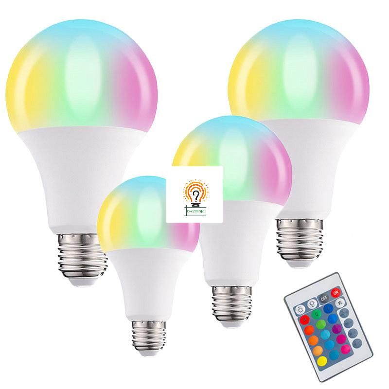 Lampu Bohlam LED RGB Berubah Warna Dengan  Remot Control E27 9W&amp;12W