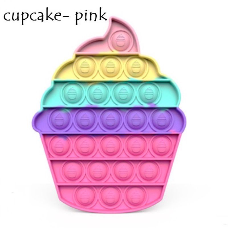 POP IT MURAH RAINBOW  fidget push Pop It Fidget Toy Push mainan anak-Cupcake