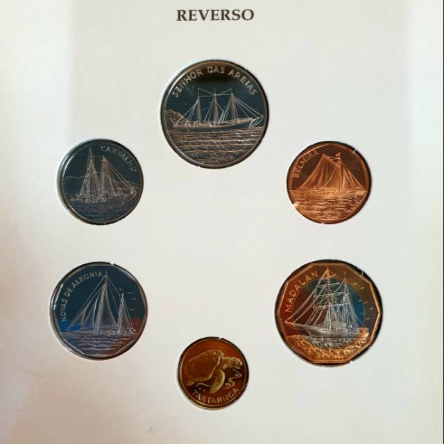 SET KOIN CABO VERDE SERI KAPAL 1994 DALAM FOLDER KOIN ASING