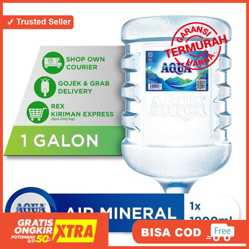 

AQUA Air Mineral 19liter (1 galon) BERGARANSI