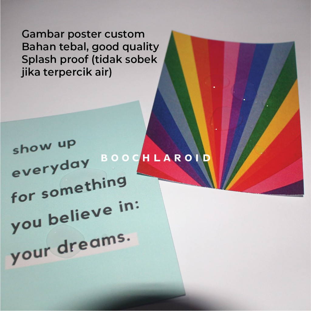 

Poster Custom A4 A5 A6 Laminasi Doff Glossy High Quality
