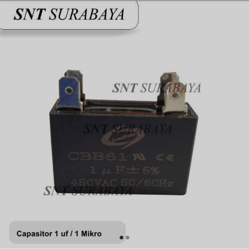 KAPASITOR KIPAS FAN AC 1 MIKRO 1 UF, KAPASITOR KIPAS 1 MIKRO 450 VAC. JUAL KAPASITOR, SPARE PART AC