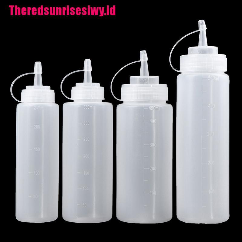 3pcs Botol Dispenser Saus Salad Dengan Tutup Model Remas