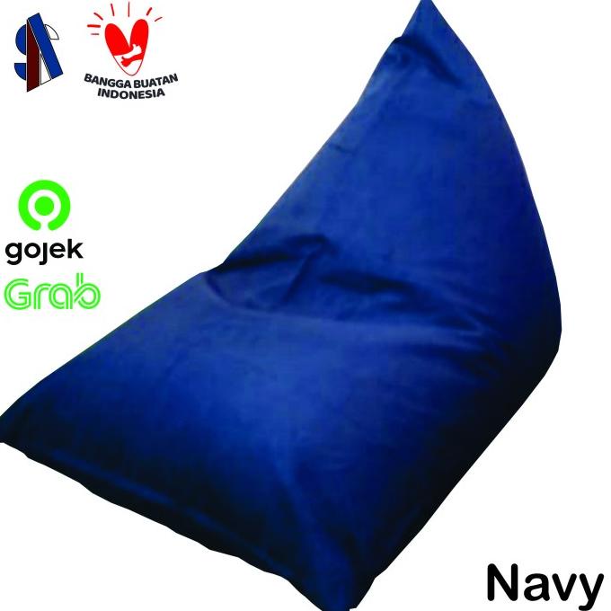 

Bean Bag Triangle, Sofa Malas Jukung, Termasuk Isian Styrofoam - Navy Strwom12