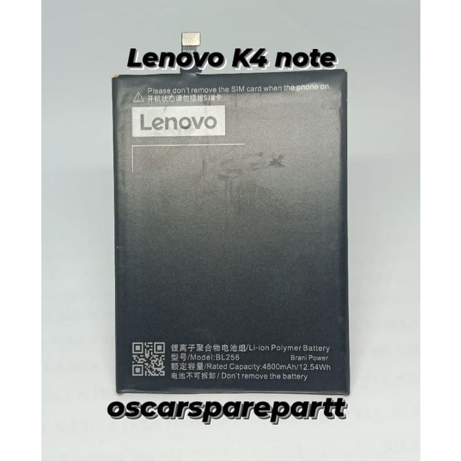 Batre Baterai Lenovo BL256 K4 Note Vibe X3 A7010 BL 256 original