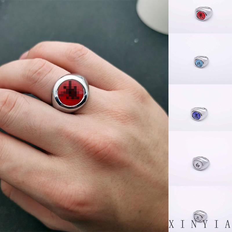 【Bayar di tempat】Cincin Model Terbuka Adjustable Desain Kartun Anime Naruto Untuk Cosplay Anime Jepang HOKAGE