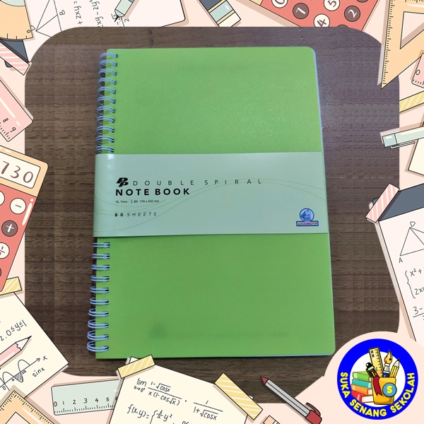 

Buku Tulis Premium Double Spiral Notebook B5 80 lbr Locomotif B0005