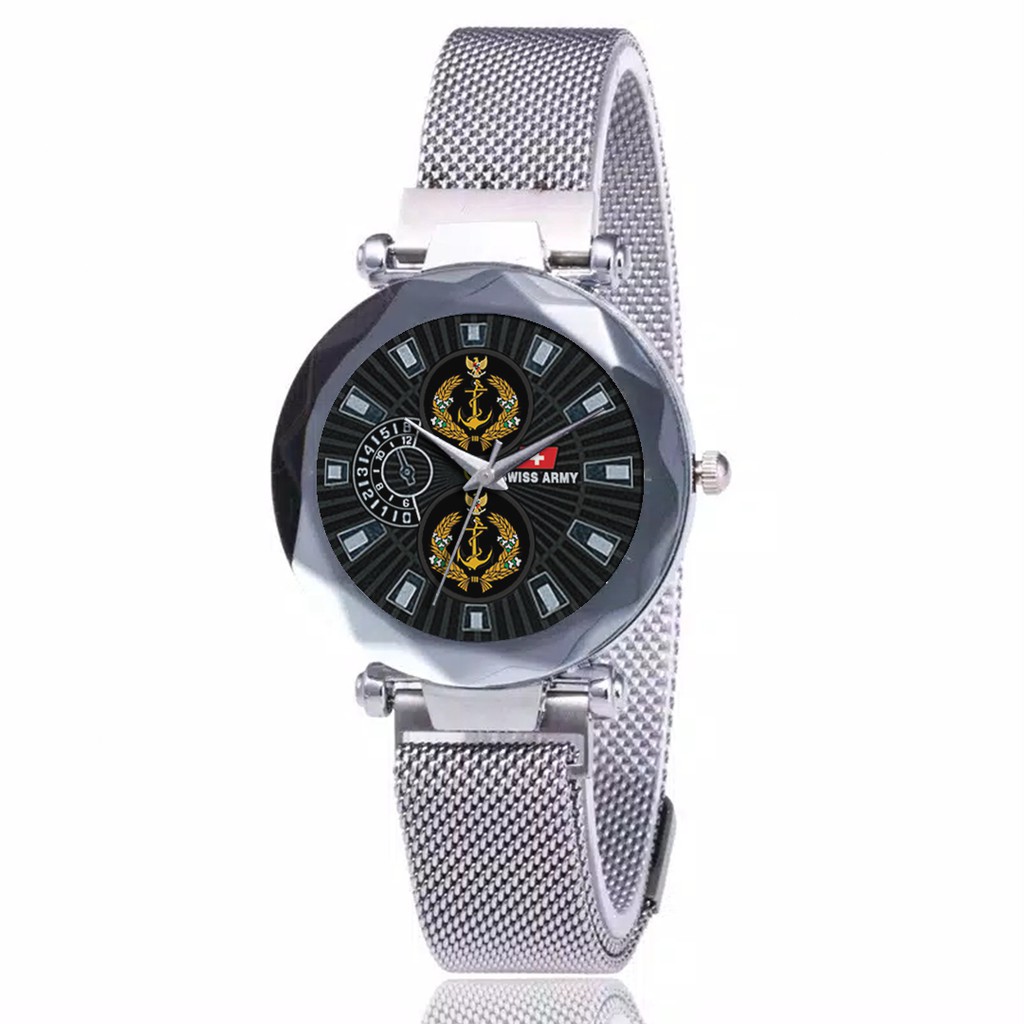 Jam Tangan Wanita Custom - TNI AL+GARUDA-TNI AL+GARUDA Free Box &amp; Batre Cadangan