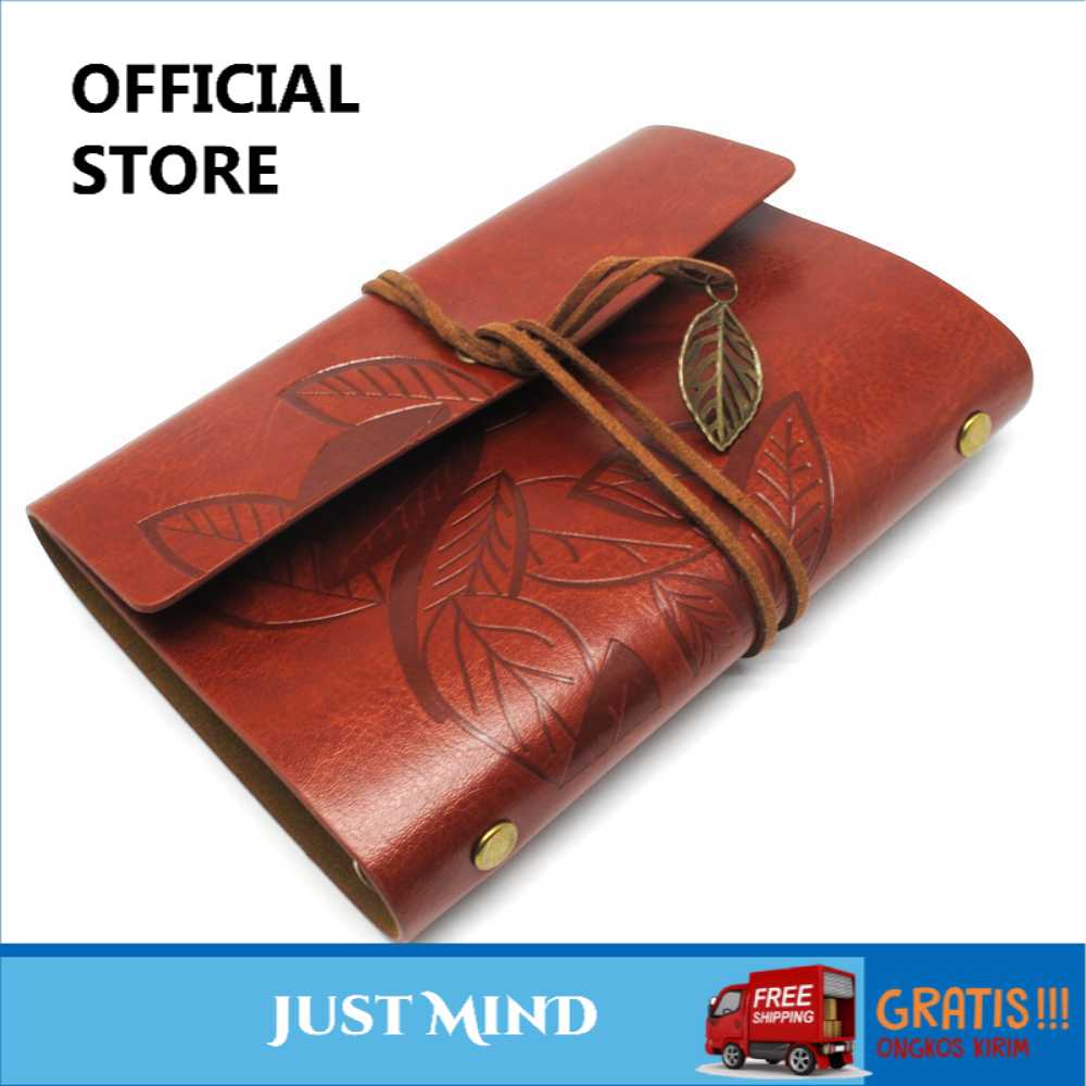 

PHANTACI Buku Catatan Binder Kulit Retro Leaf Kertas A6 - BSD666 Free Ongkir
